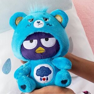 Care Bears x Hello Kitty Badtz-Maru Dressed As Grumpy Bear 8" Plush blue NWT